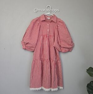 SauLe Parc Red Gingham Mini Dress